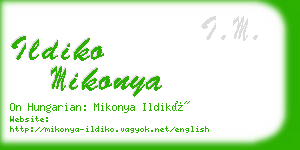 ildiko mikonya business card